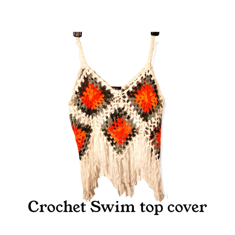 NWT Crochet Swim top cover